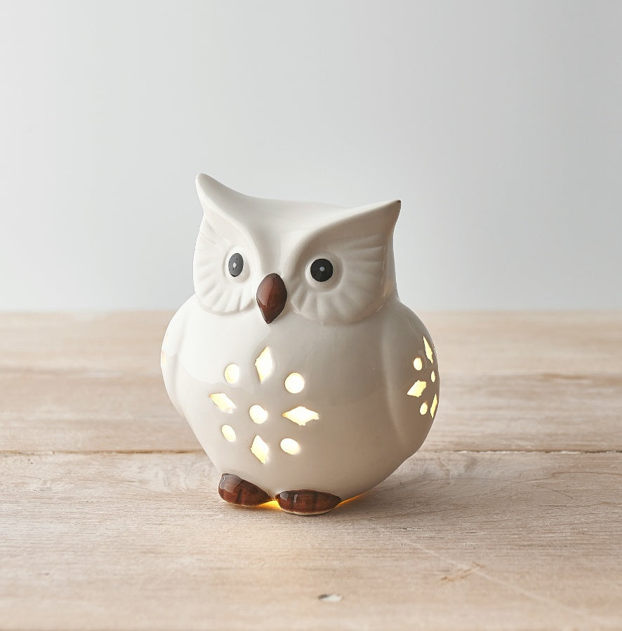 Hibou LED en céramique