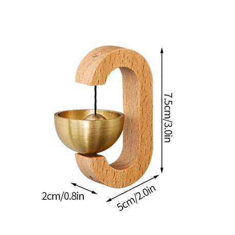 Sonnette sans fil à vent en bois japonais