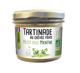 TARTINADE AU CHEVRE FRAIS PETIT POIS MENTHE